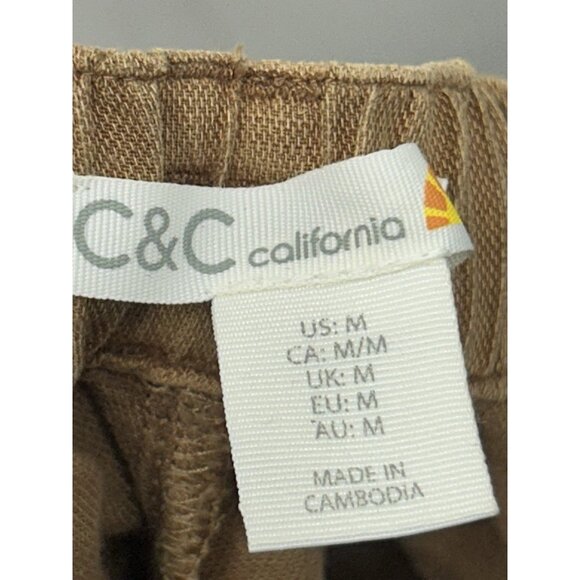 CC CALIFORNIA Pants Linen Lyocell Blend Rope Belt Boho Chic Women’s Medium - Picture 6 of 7